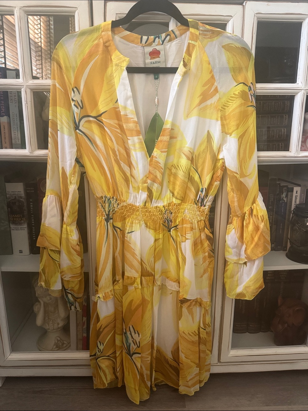 Farm Rio White Azalea Mini Dress NWT